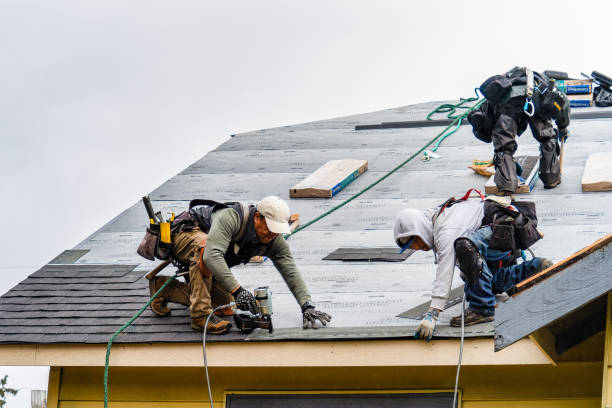 Professional Gutter Installation technician working in Luling, TX